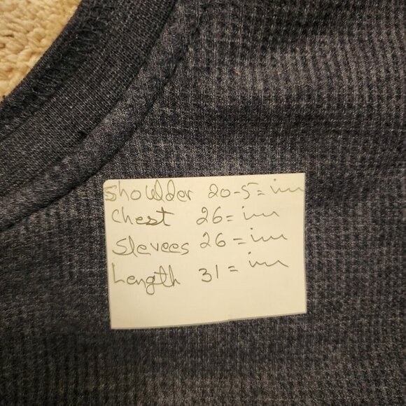 Lee Premium Henley Sweater Men's Size XL Blue Sherpa Lined Button Front Pocket - Picture 7 of 11